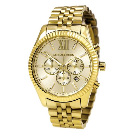 mens michael kors gold watch mens|Michael Kors lexington men's watch.